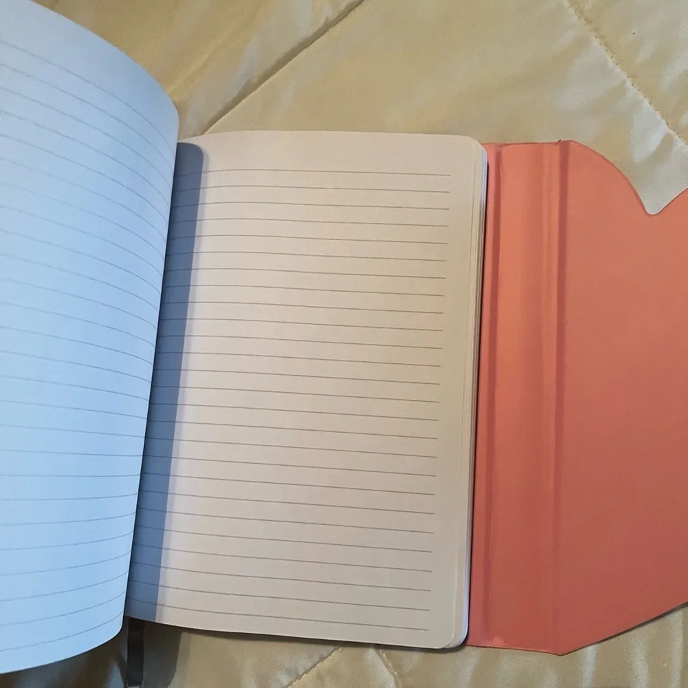 Chic Pink Journal with Silver Heart Design